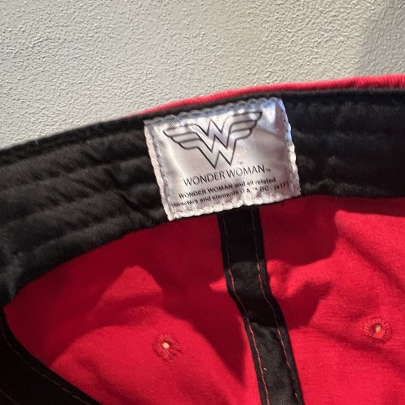 Wonder Woman Snapback Hat Wonder Woman Adjustable Hat Red Hat Adult Fit Red Hat - Picture 4 of 7